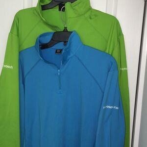 2-TWO Seattle Microsoft Corp T neck stretch LS Shirt-L seattle sounders colors